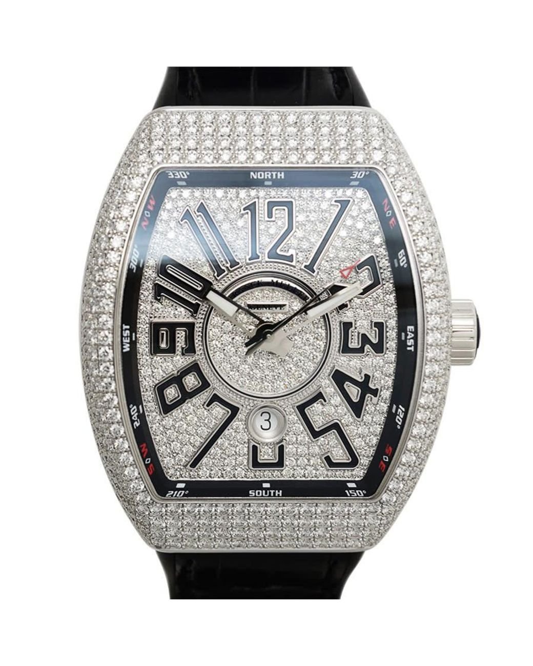 Franck Muller Vanguard Automatic Diamond Silver Dial Unisex Watch