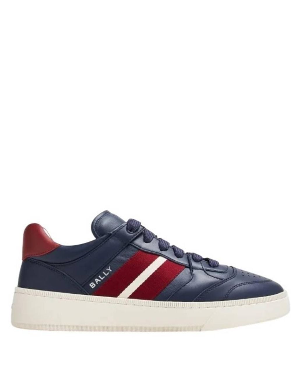 Bally Blue Rebby Leather Low-Top Sneakers for men