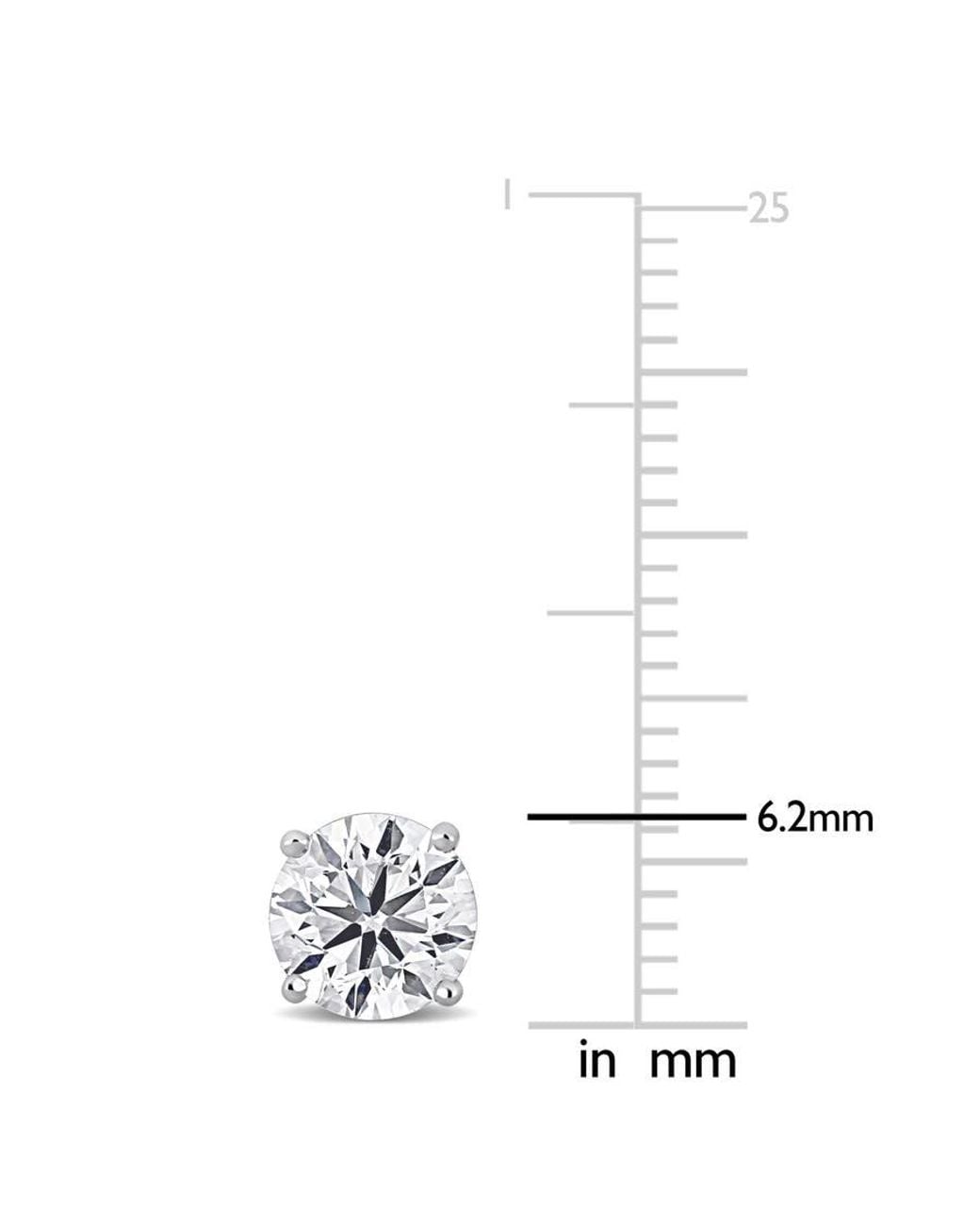 Created Forever Metallic 2Ct Tw Lab-Grown Diamond Solitaire Stud Earrings for men
