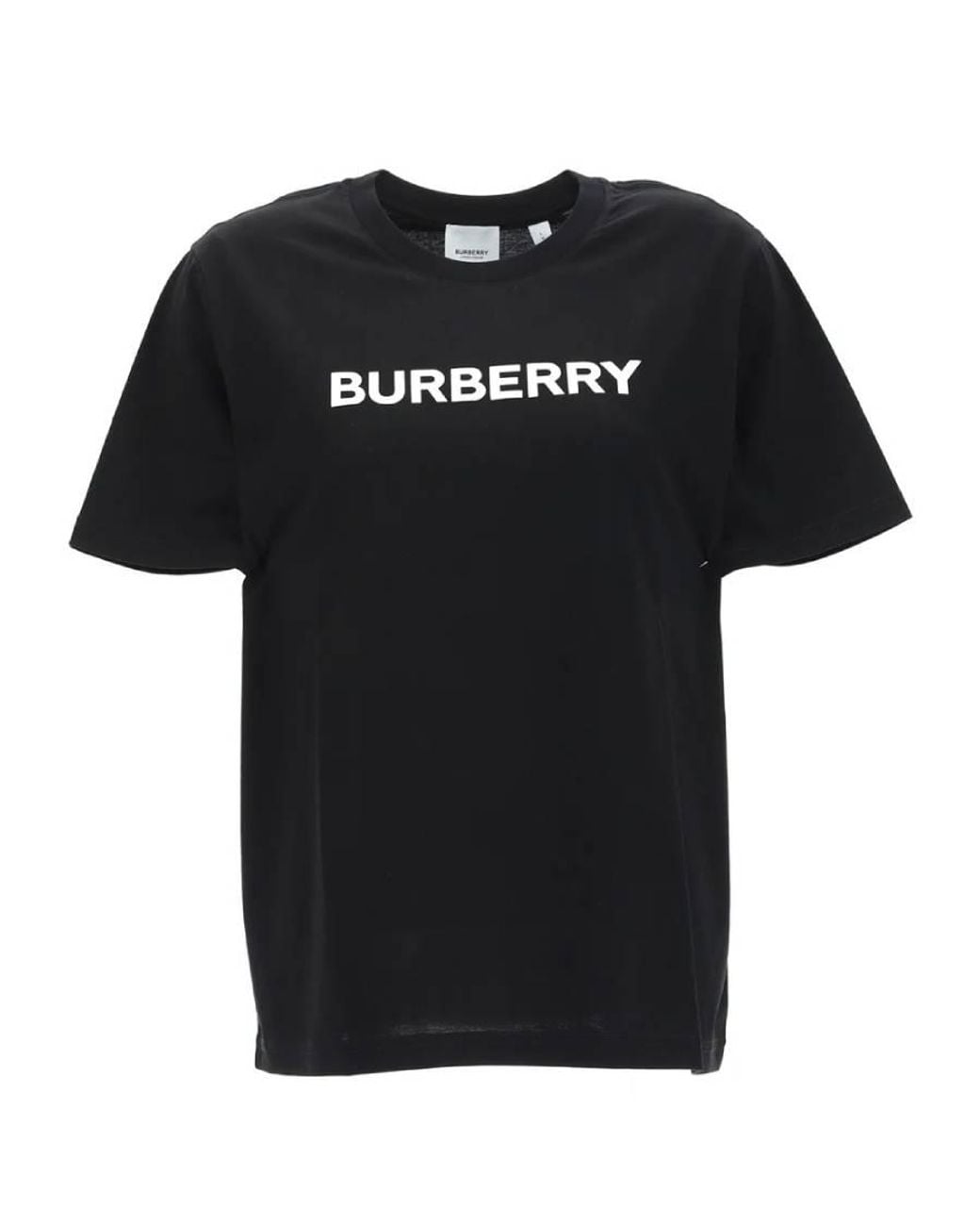 Burberry Black Logo-Print Cotton T-Shirt for men