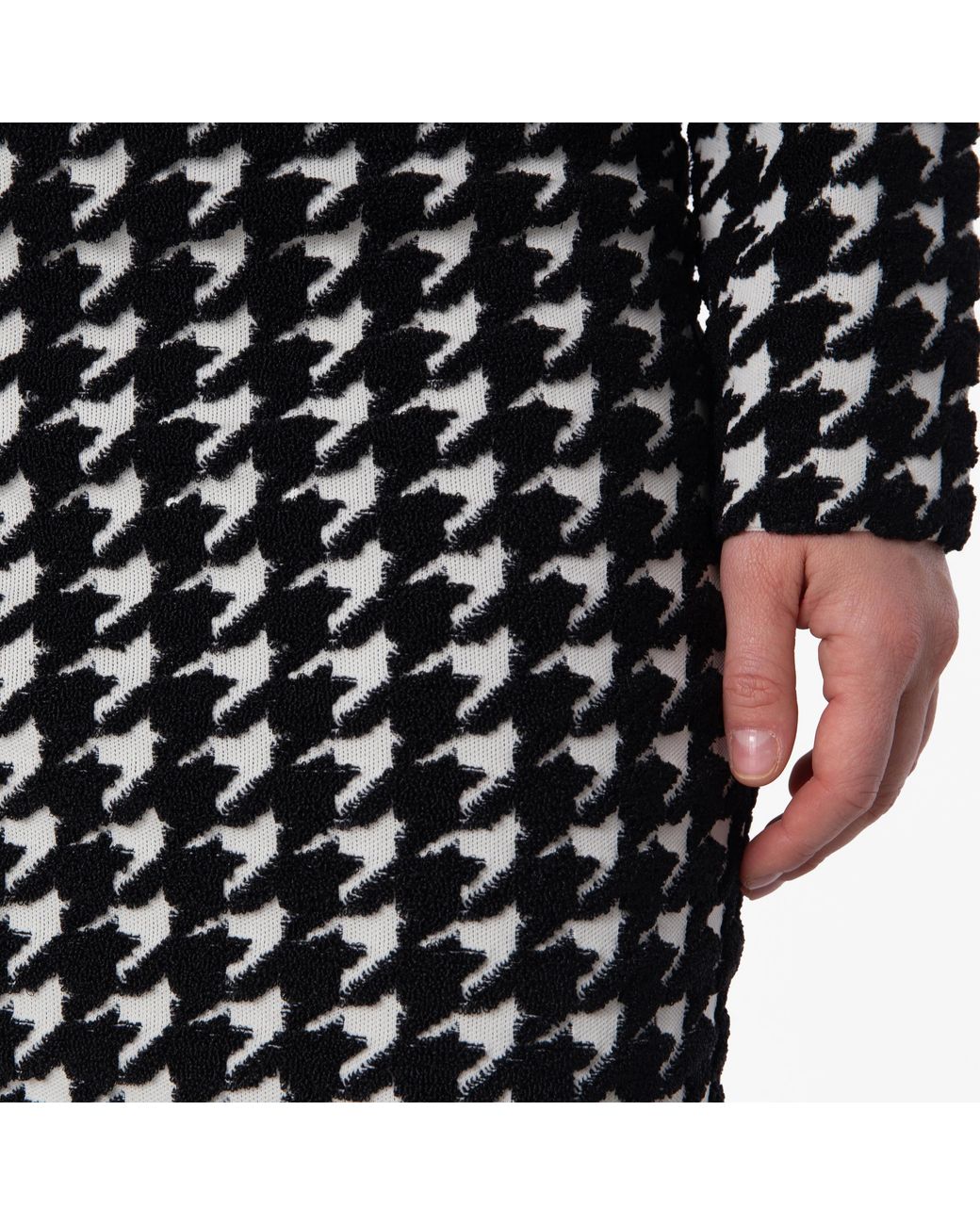 Burberry Black Houndstooth Nylon Blend Mini Skirt