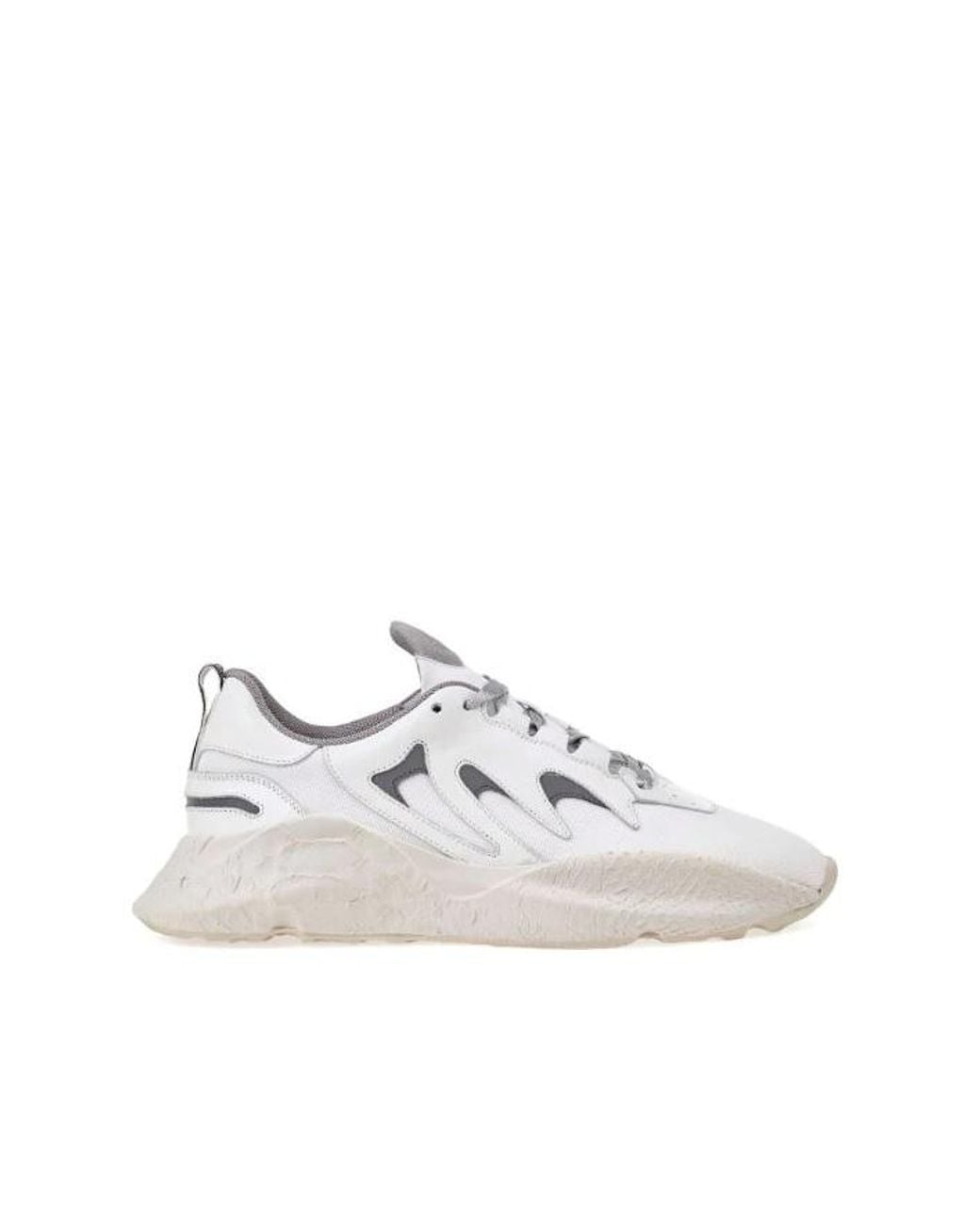 Roberto Cavalli White Mesh Panelled V1Per Sneakers, Brand Size 41 Us for men