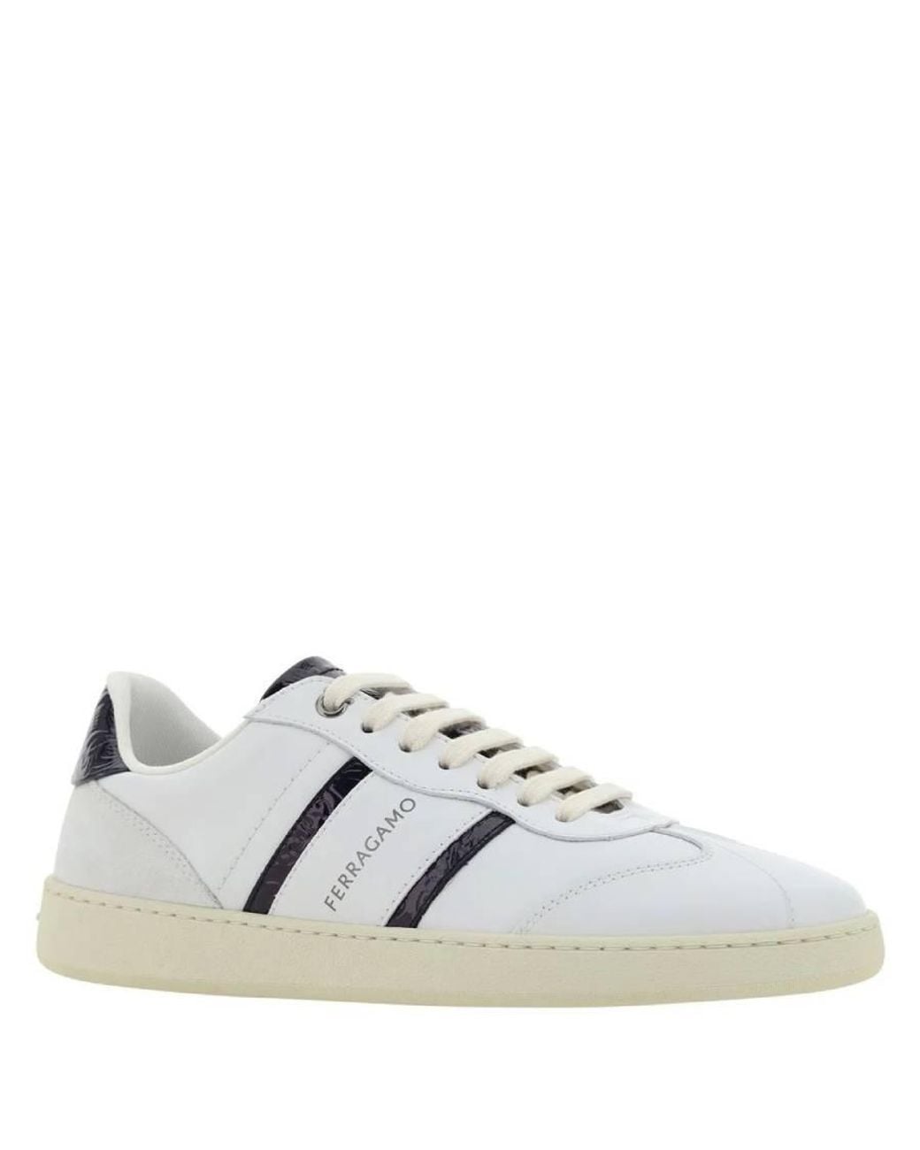 Ferragamo Gray Ferragamo Achille 2 Low-Top Sneakers