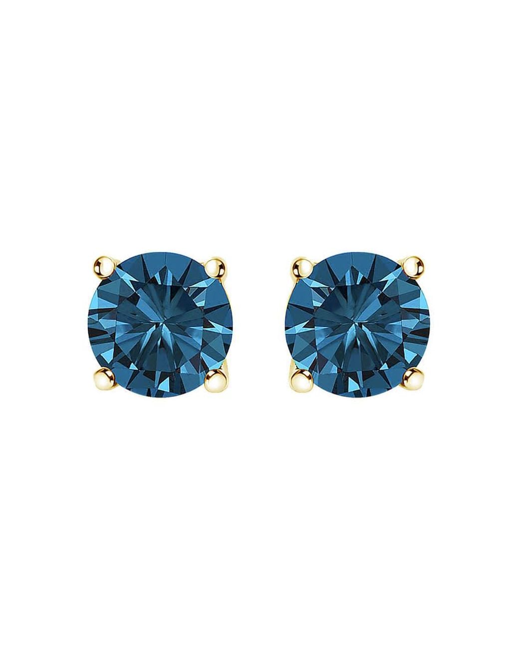 Haus of Brilliance Blue 14K 3.00 Cttw Lab Grown Diamond Stud Earrings With Screw Backs for men