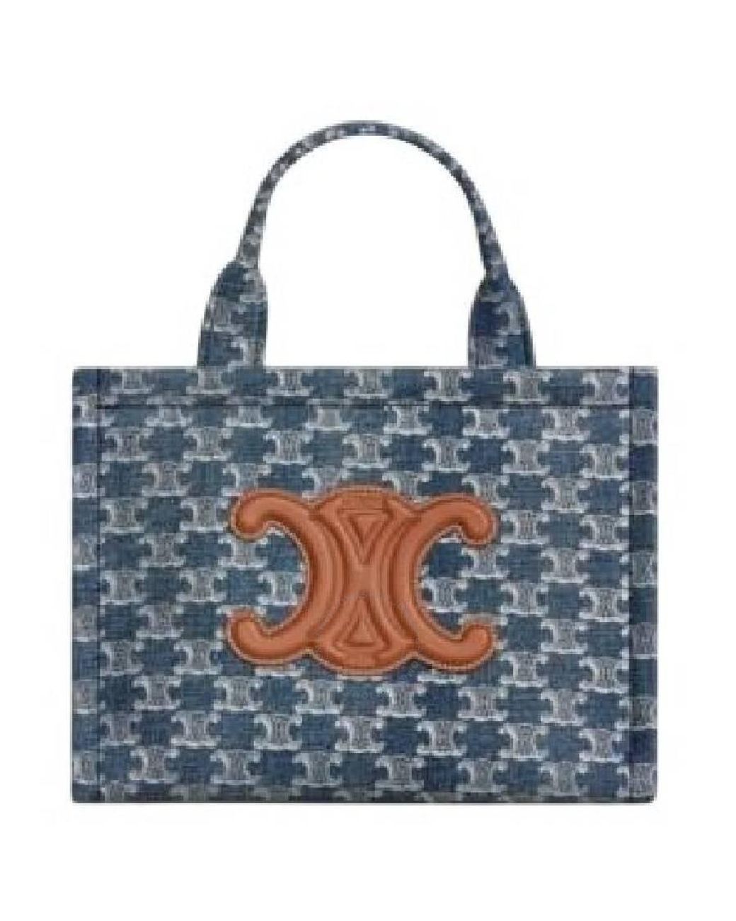 【CELINE 】 Small cabas Thais in denim CELINE Cabas Thais Small Denim Tote