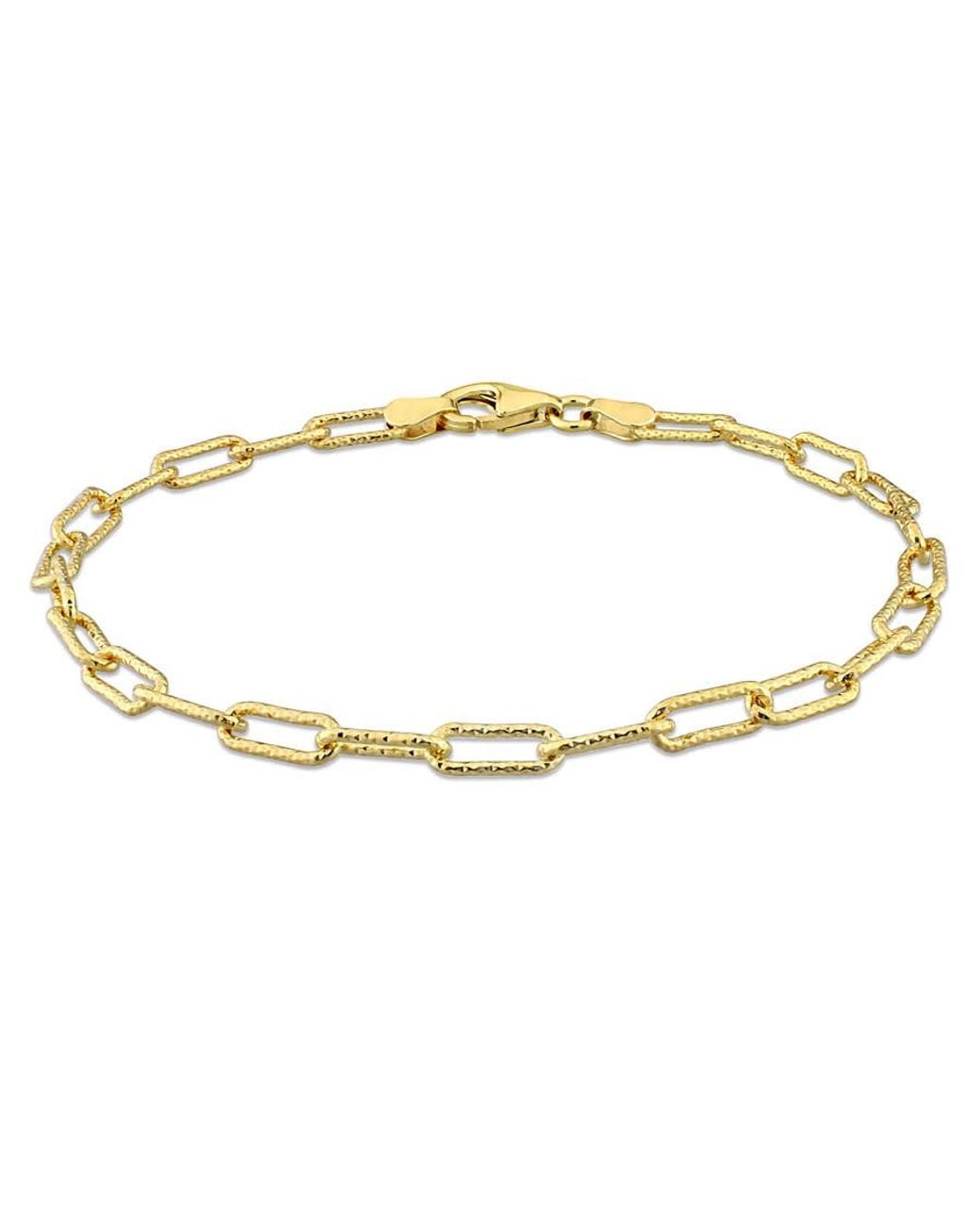 Amour Metallic 3.5Mm Fancy Cut Paperclip Chain Bracelet