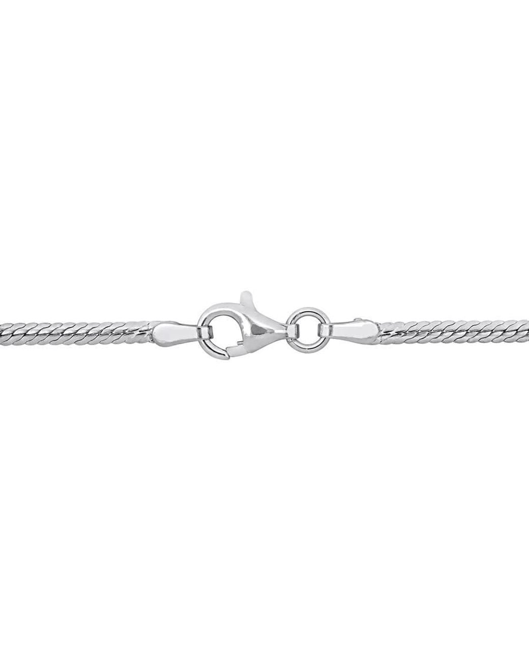 Amour White 2Mm Herringbone Chain Bracelet