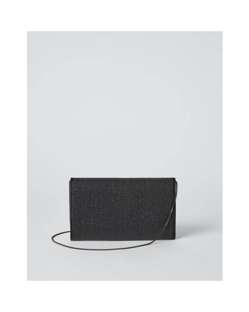 Brunello Cucinelli Black Ultra Ottone Finish Crossbody Bag for men