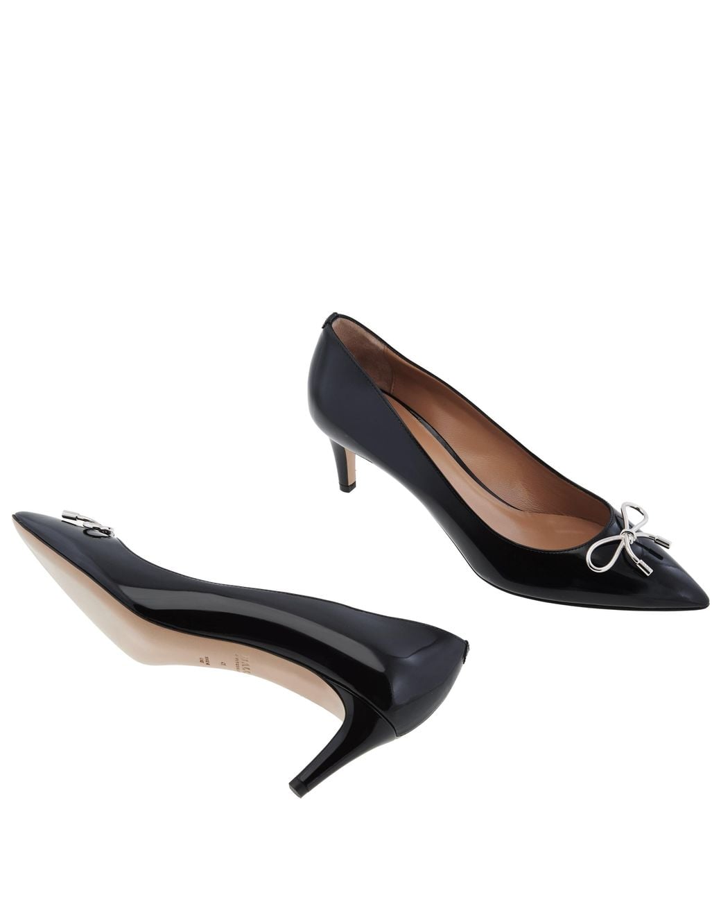 Bally Black Bruki Bow Embellished Patent Pumps