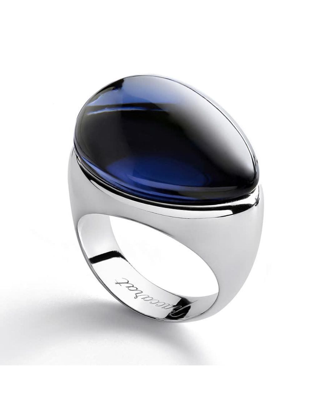 Baccarat 's Galea Sterling Silver Blue Crystal Ring 280617 for men