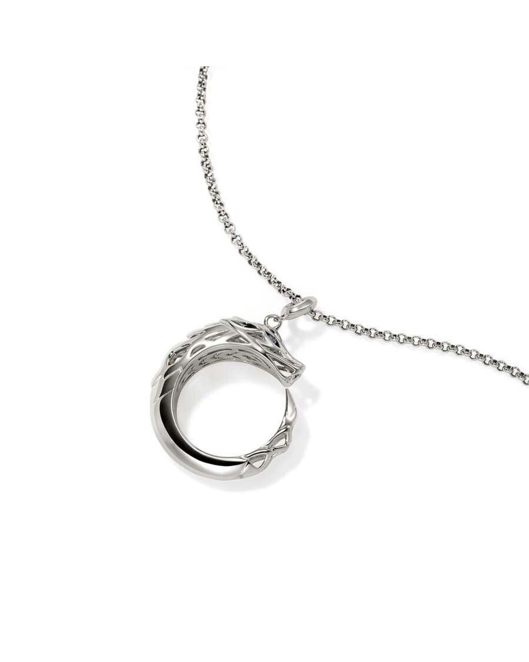 John Hardy Metallic Naga Pendant Necklace, Sterling 16-18 for men