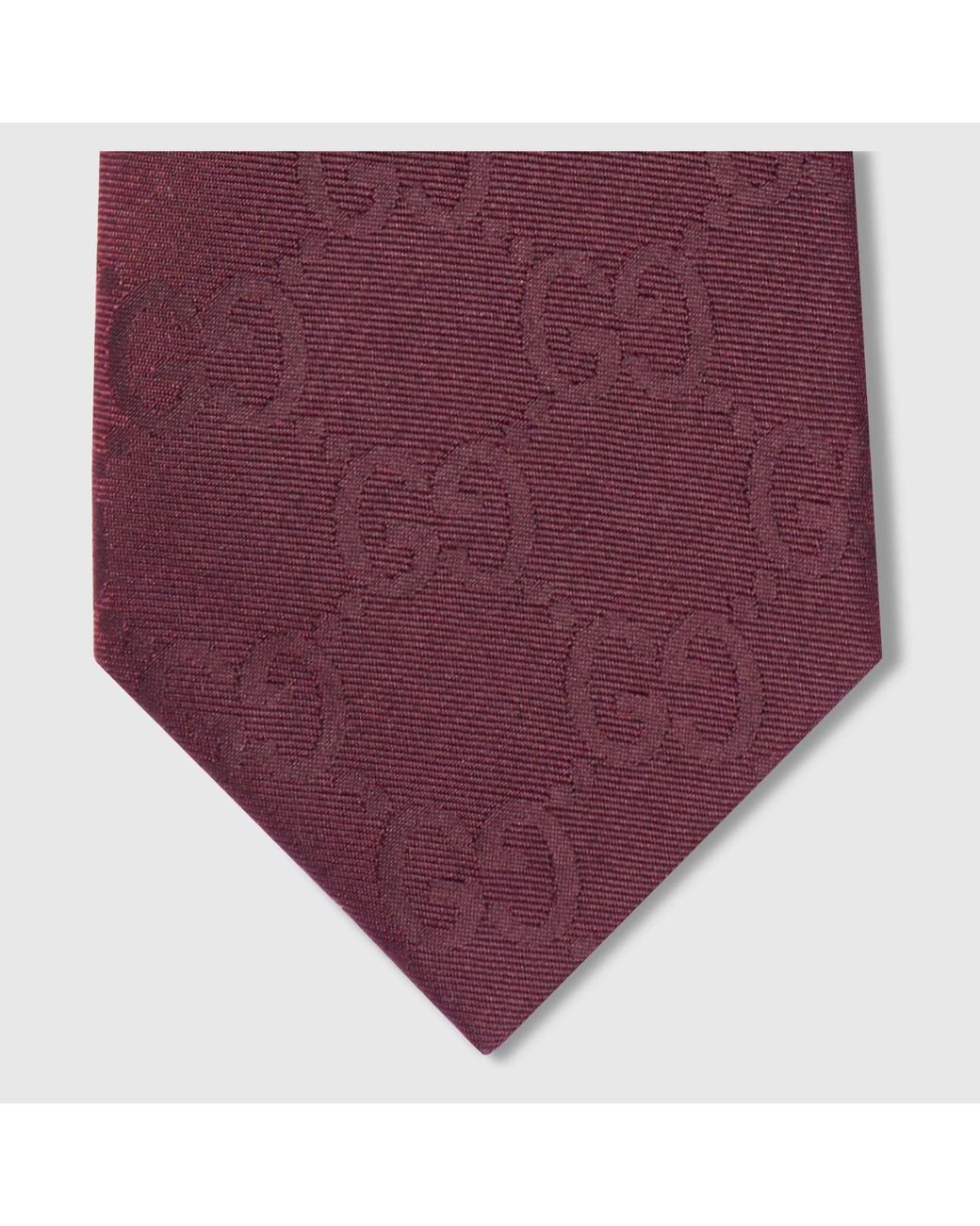 Gucci Purple Gg Silk Cotton Tie for men