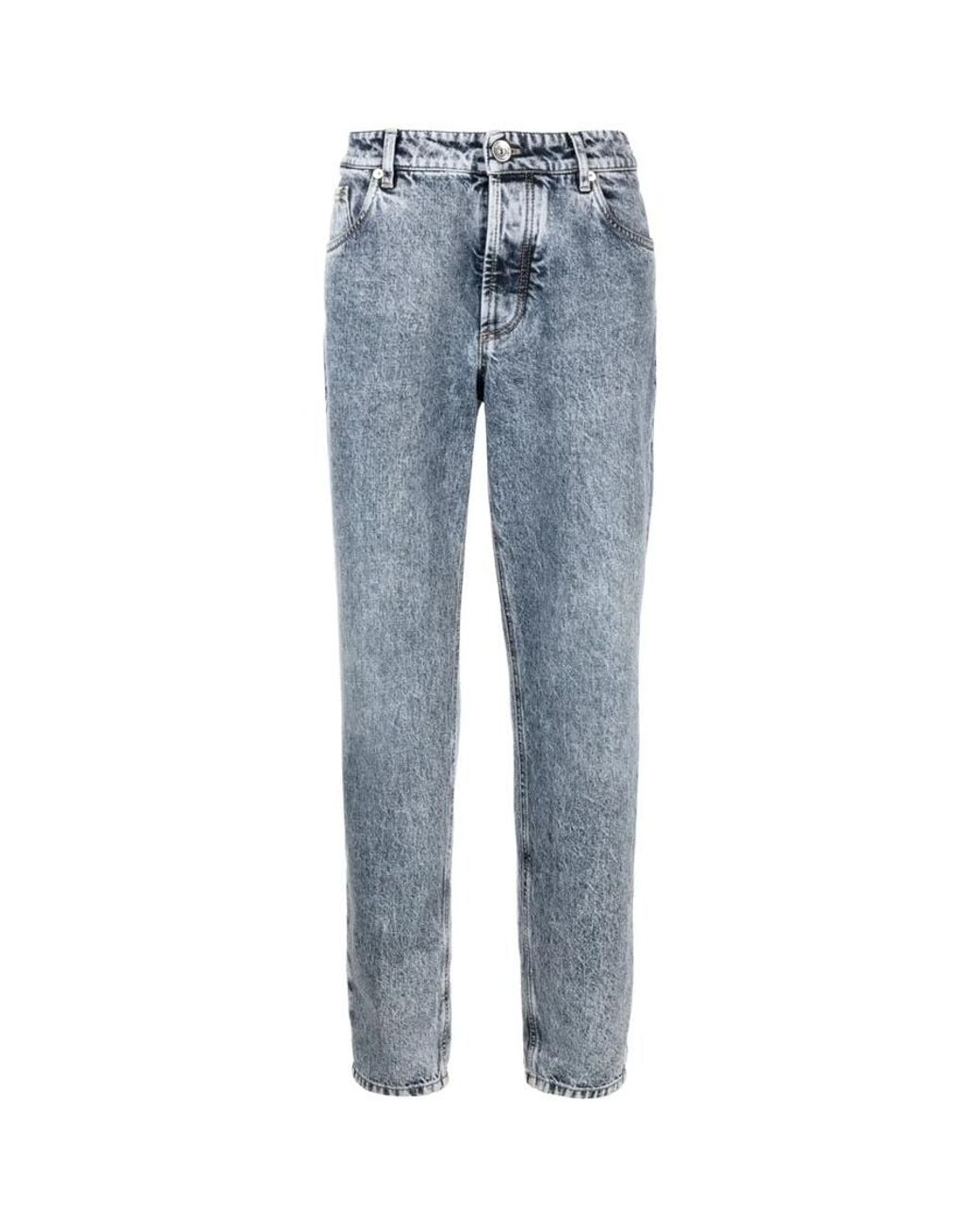 Brunello Cucinelli Blue Faded Denim Trousers, Brand Size 58 (Us for men