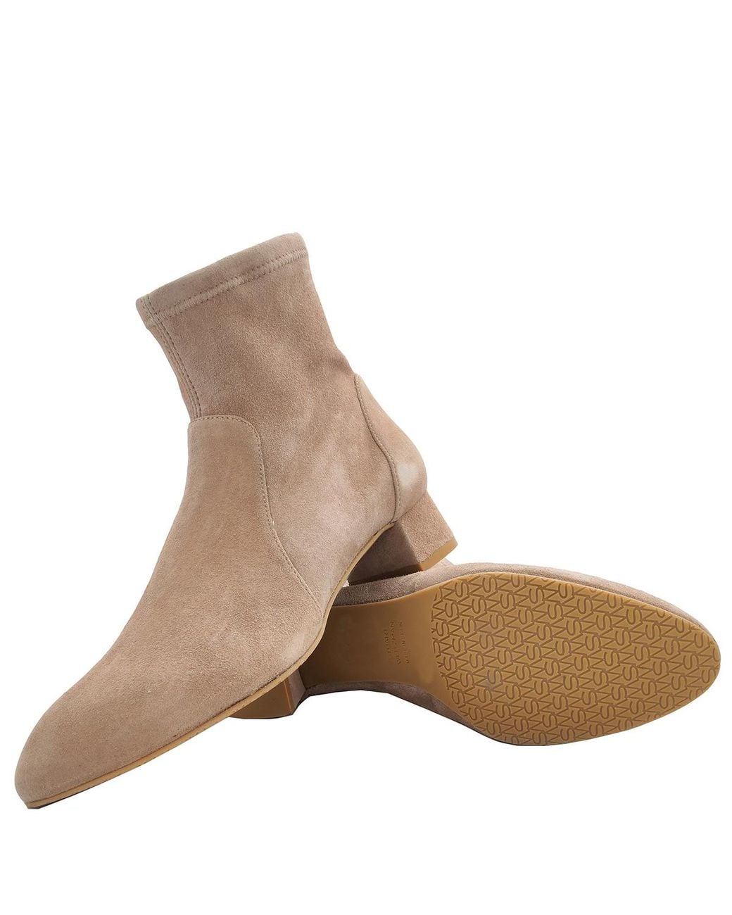 Stuart Weitzman Brown Cashmere Grace Sock Bootie