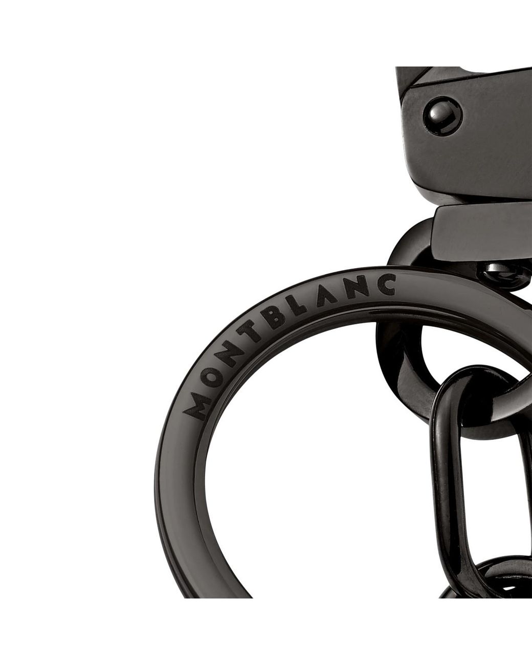 Montblanc Black Emblem Detailed Spinning Keychain