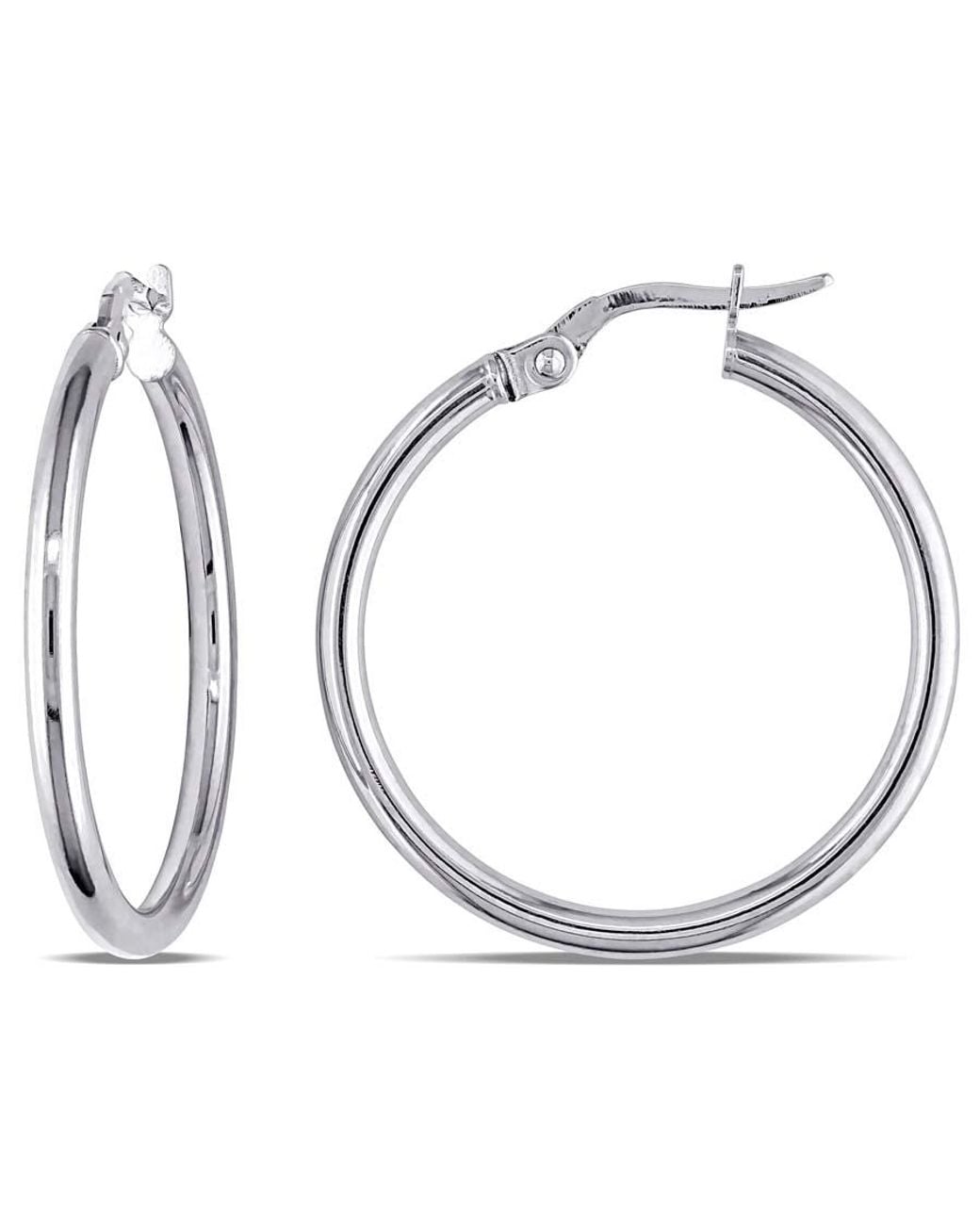 Amour Metallic Rounded Hoop Earrings for men