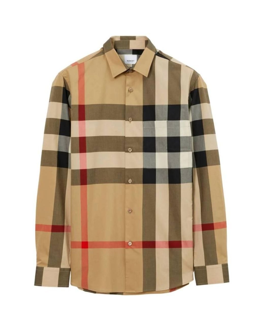 Burberry Multicolor Slim Fit Check Cotton Shirt for men