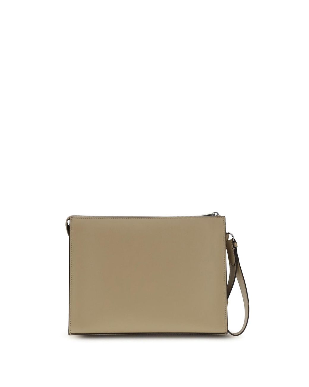 Fendi Natural Leather And Ff Canvas Clutch for men