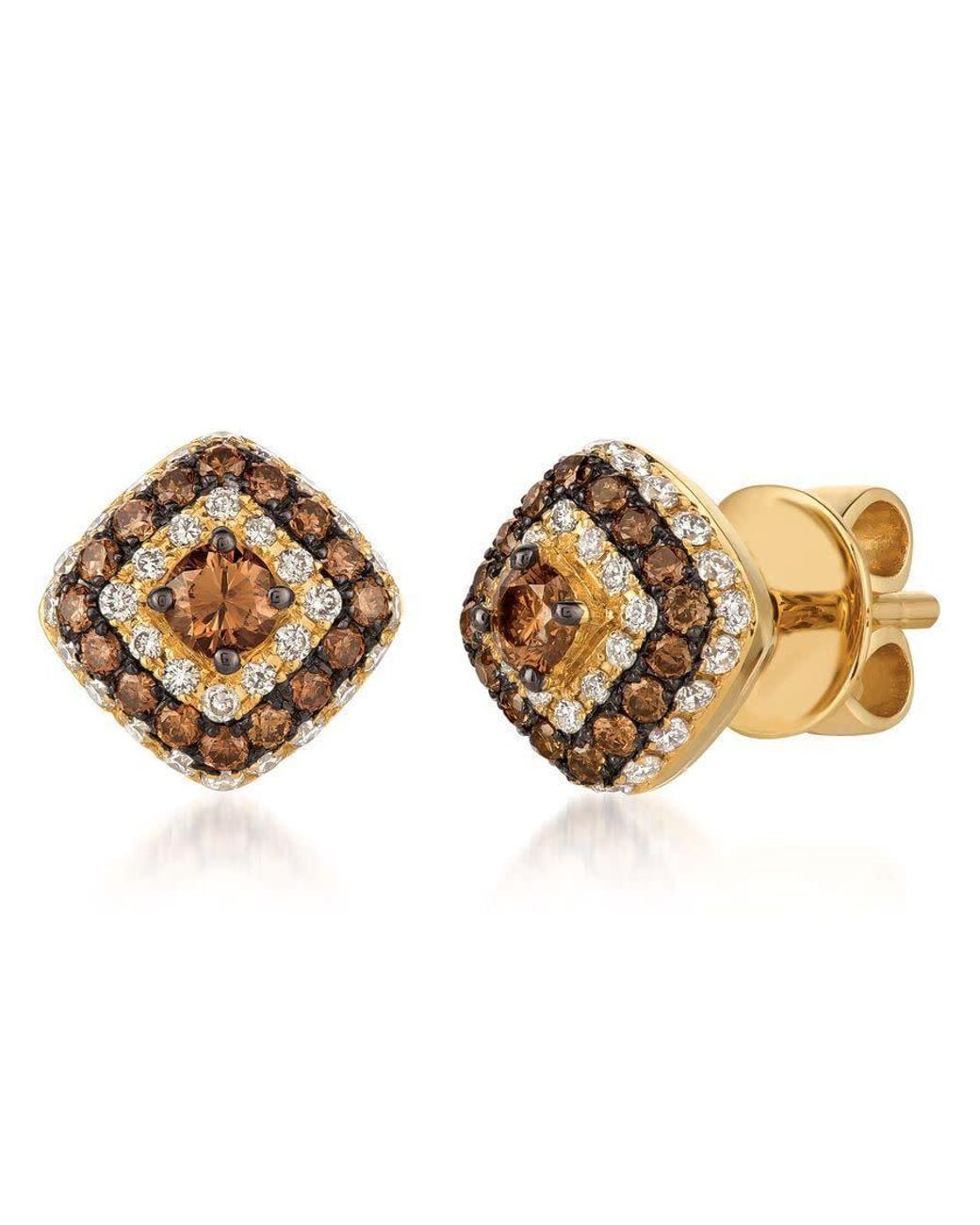 Le Vian Brown Ladies Center Chocolate Stud Earrings Set for men