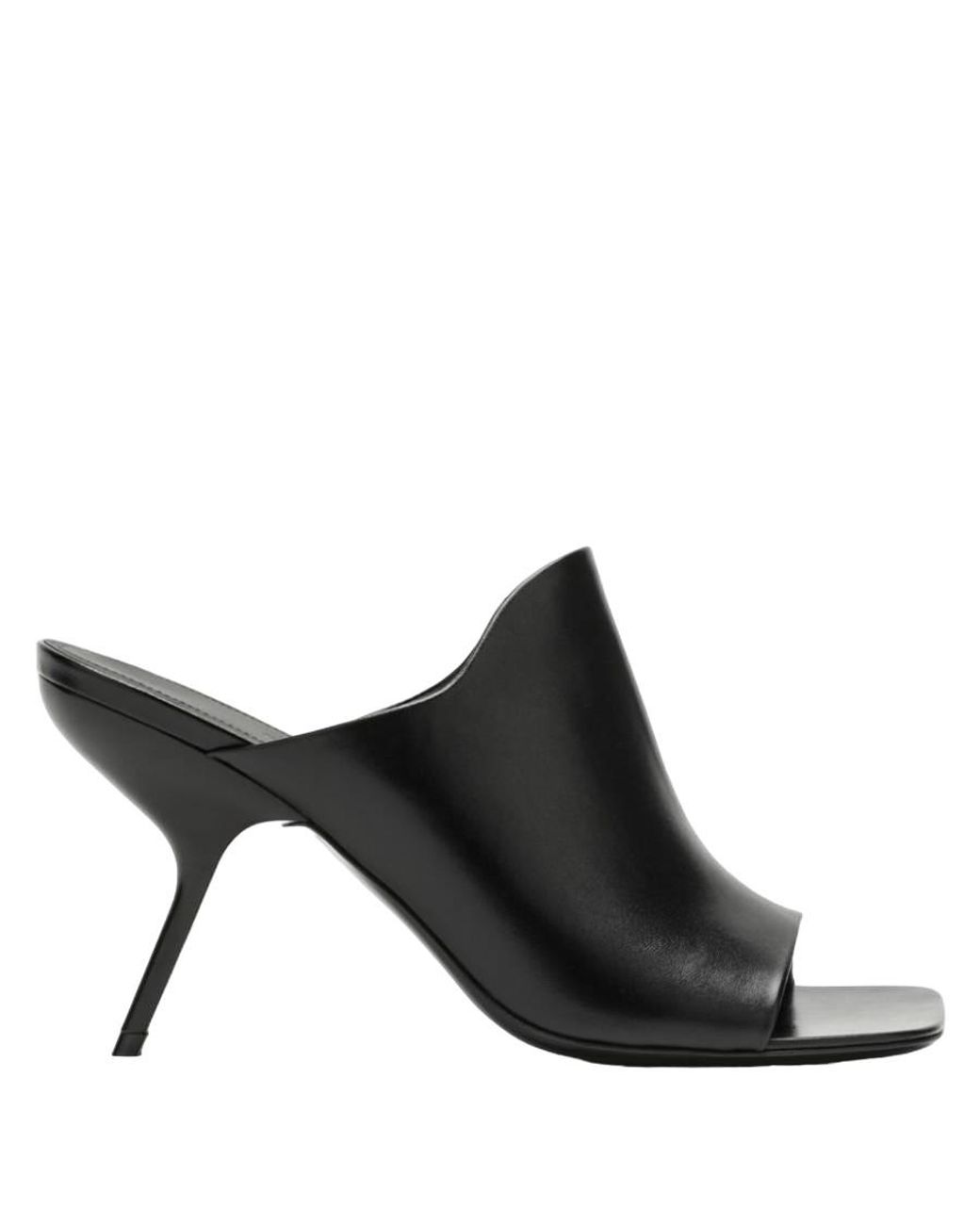 Ferragamo Black Nappa Open-Toe Slide Sandals