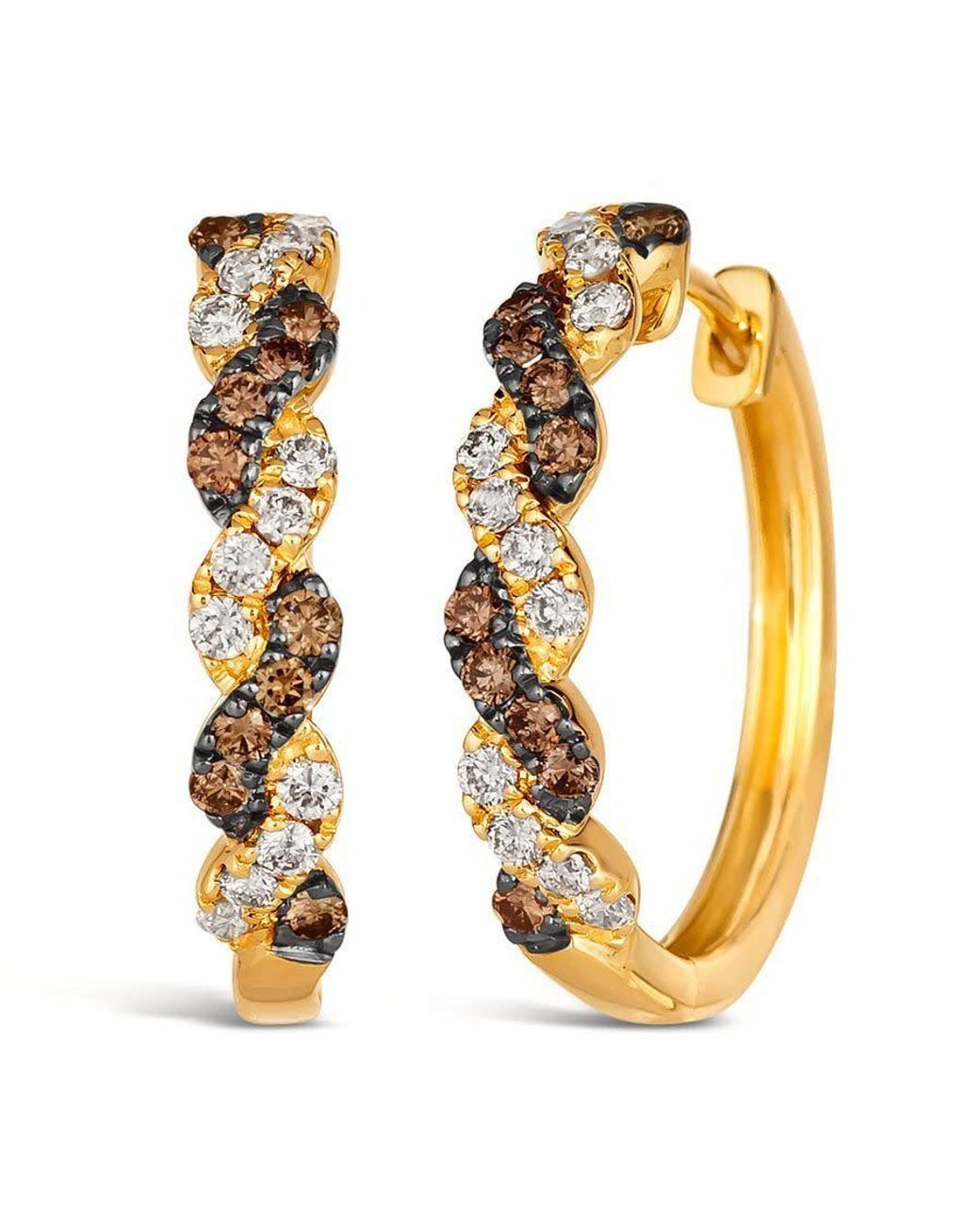 Le Vian Metallic Ladies Chocolate Twist Earrings Set for men