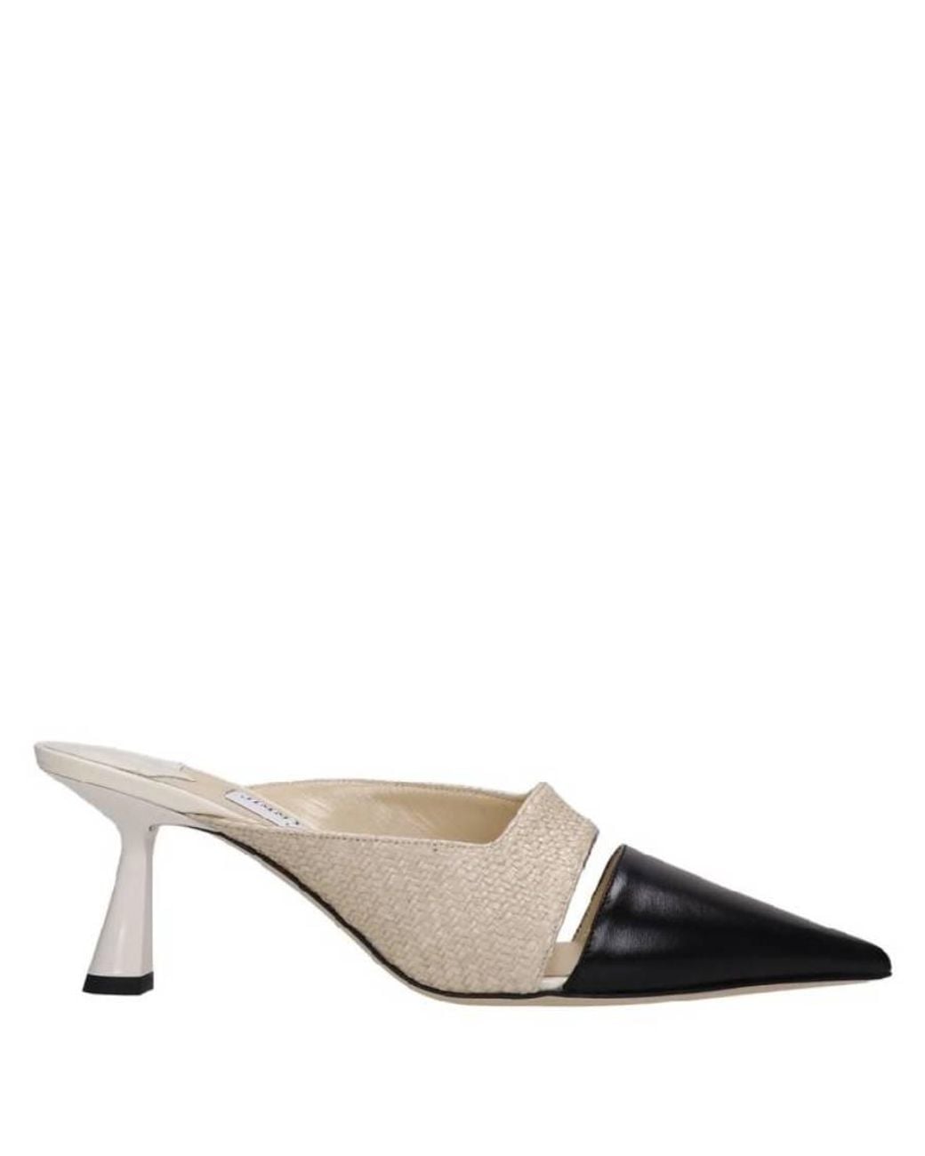 Jimmy Choo Gray Zalea 65 Raffia And Leather Pumps, Brand Size 34 Us
