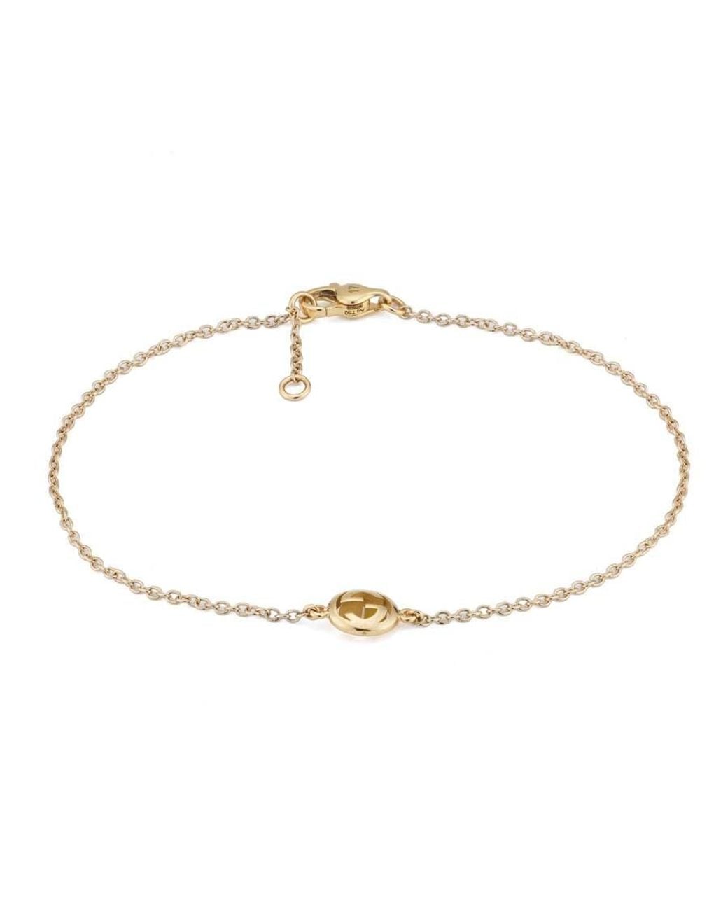 Gucci Metallic Interlocking G 18Ct Bracelet for men