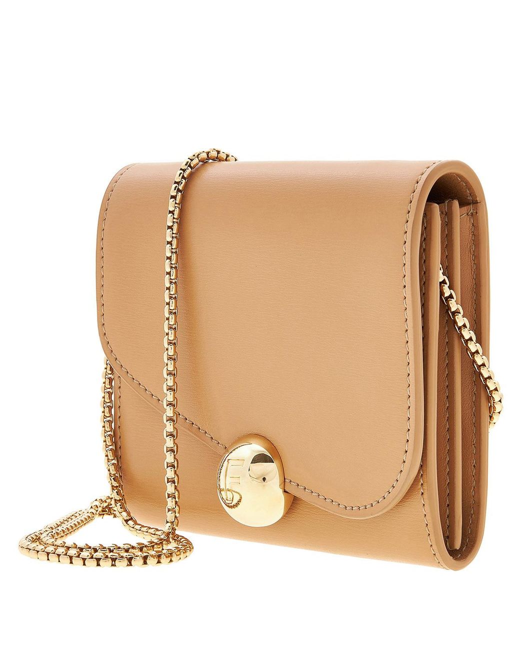 Ferragamo Natural Asymmetrical Flap Crossbody Bag