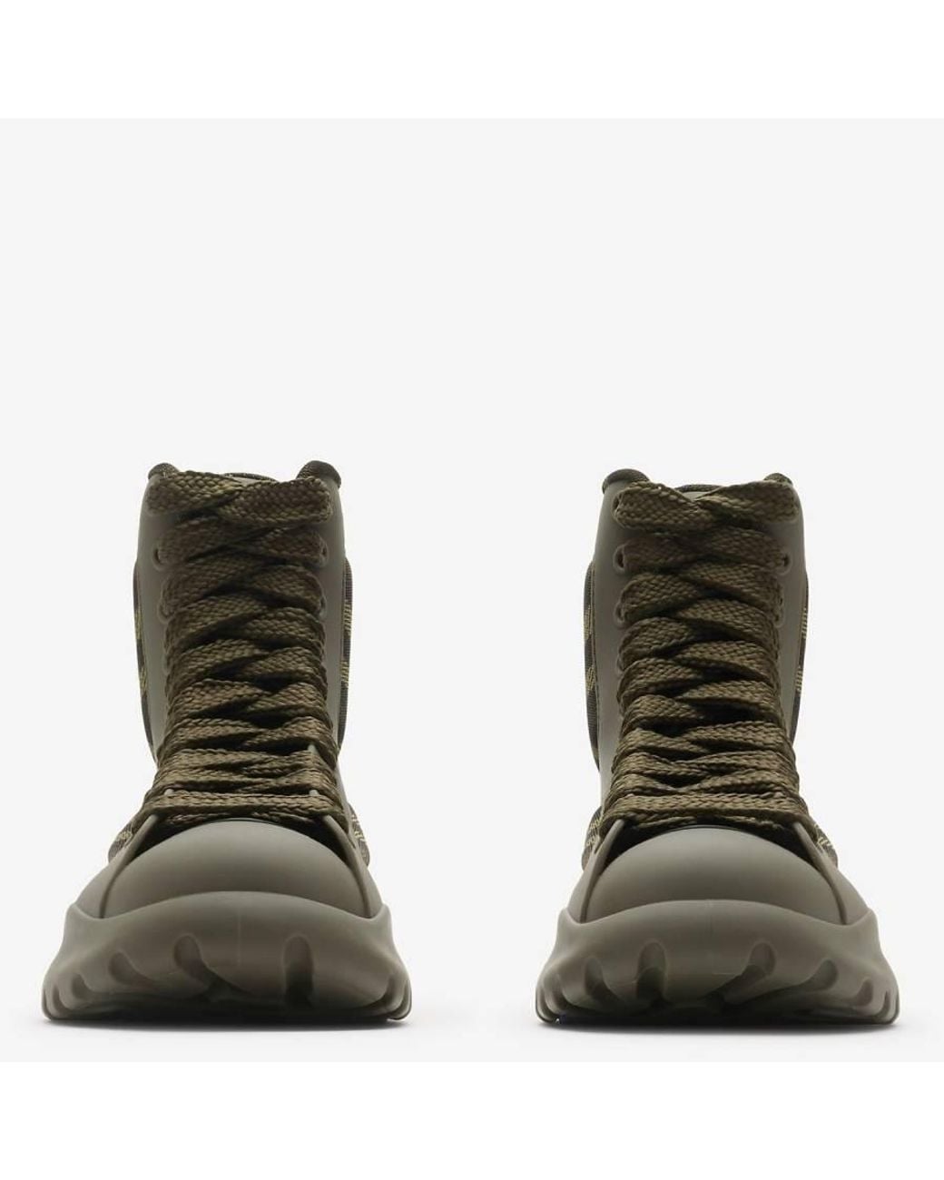 Burberry Green Boulder Rubber Boulder Ankle Boots, Brand Size 41 Us for men