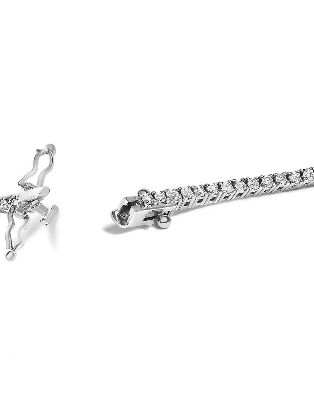 Haus of Brilliance Metallic 14K Classic 1 1/2 Cttw Diamond Tennis Bracelet for men