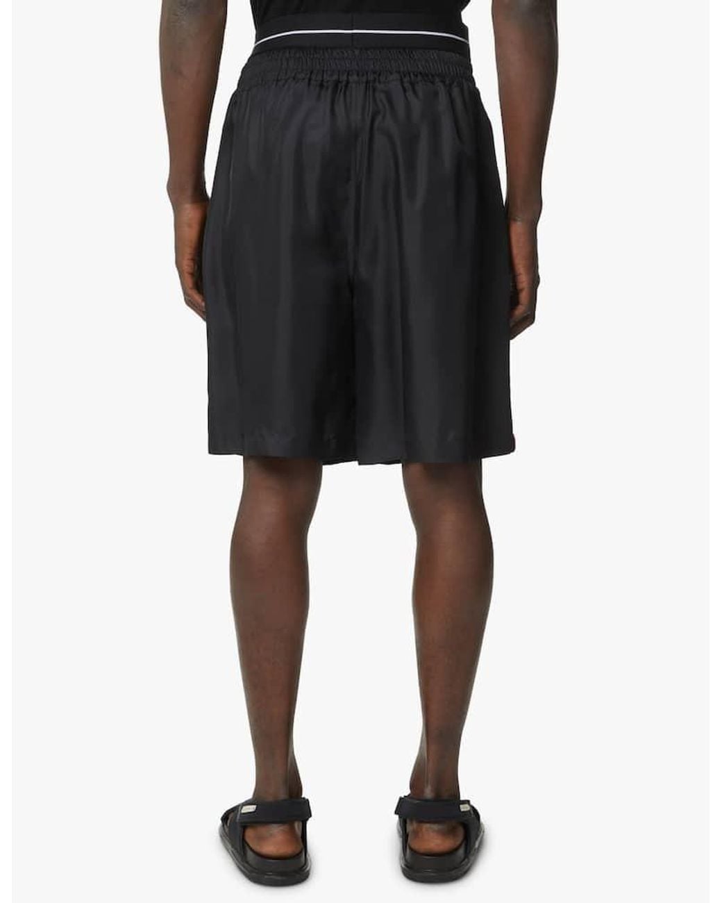 Roberto Cavalli Black Animal Print Track Shorts, Brand Size 52 Waist for men