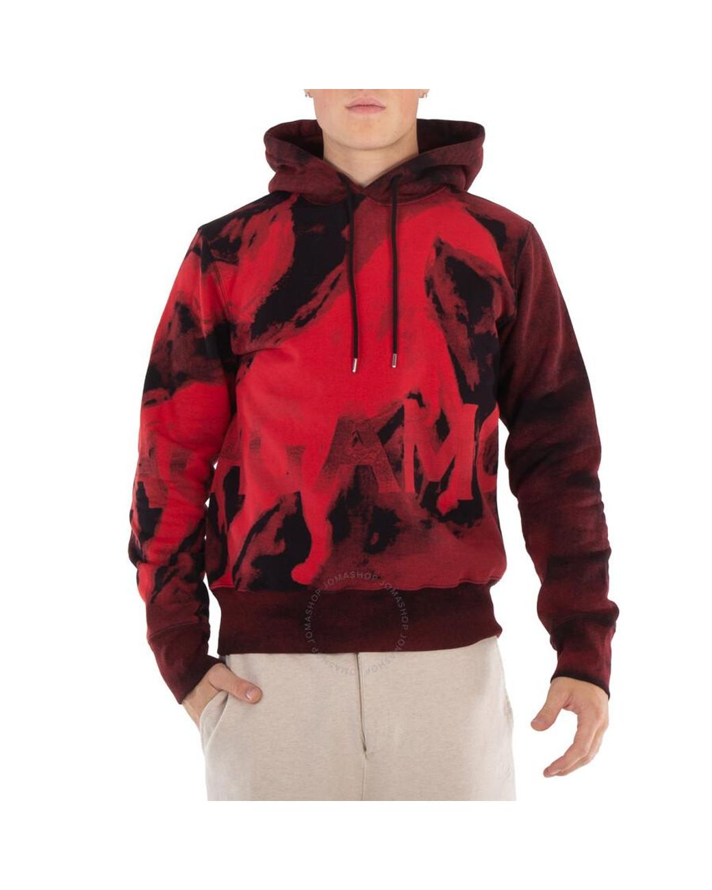 Ferragamo Mustang Print Cotton Hoodie in Red for Men | Lyst UK
