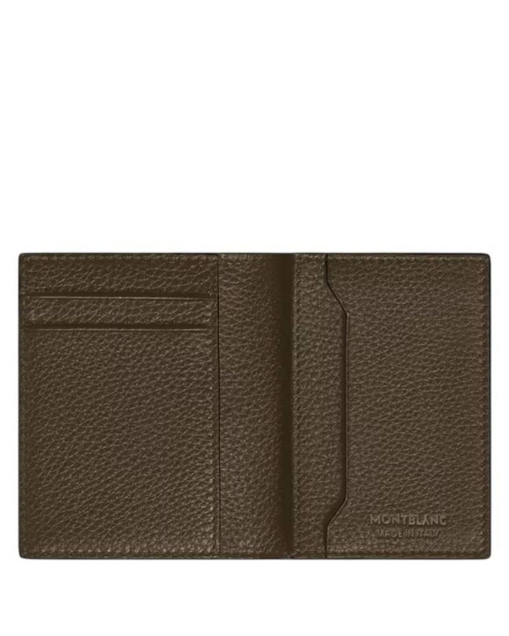 Montblanc Green Grain Leather 4Cc Card Holder for men