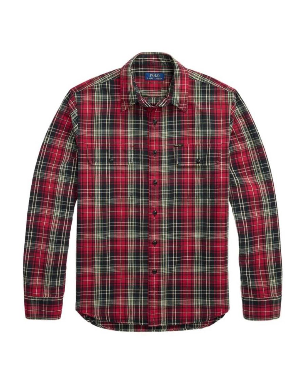 Polo Ralph Lauren Red Classic-Fit Plaid Oxford Workshirt for men