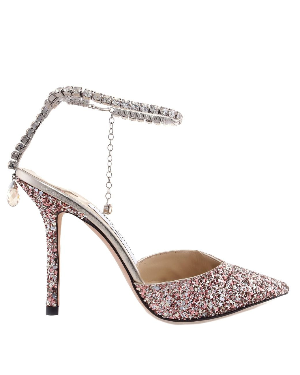 Jimmy Choo Multicolor Saeda 100 Coarse Glitter Pumps, Brand Size 34.5 Us
