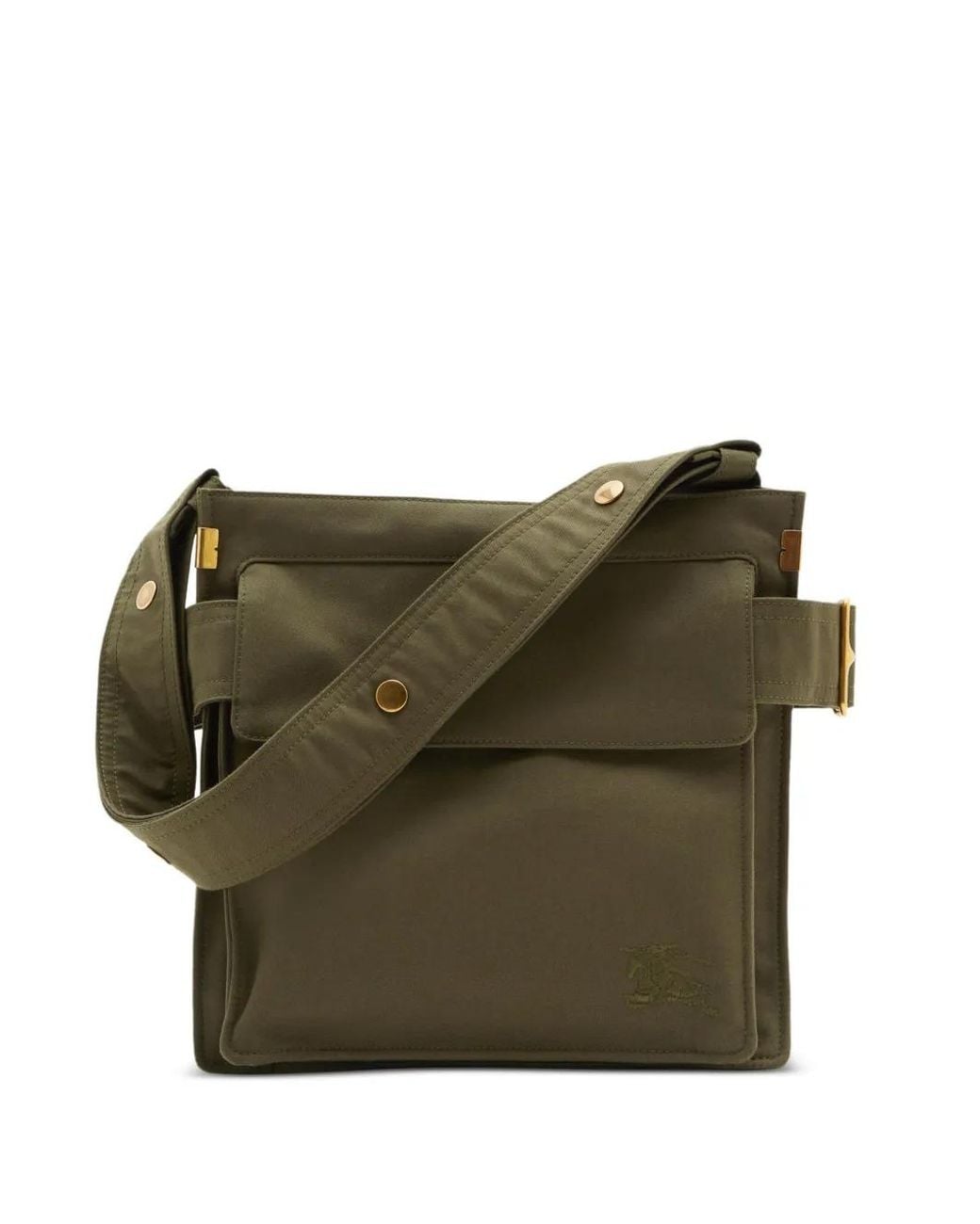 Burberry Green Trench Logo-Embroidered Messenger Bag for men