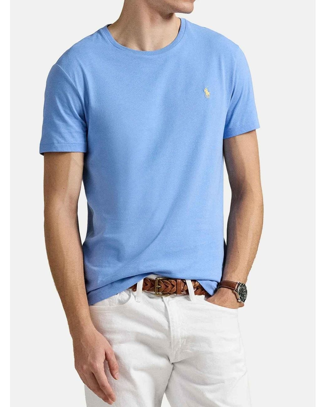 Polo Ralph Lauren Blue Custom Slim-Fit Jersey T-Shirt for men