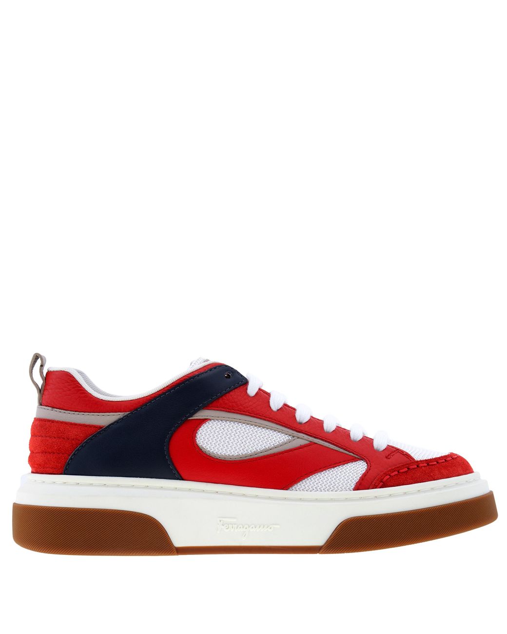 Ferragamo Red Cassina Low-Top Sneakers for men