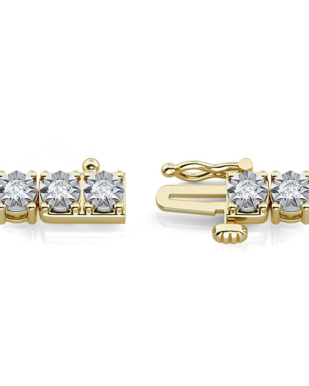 Brilliant Diamond Metallic 3 Cttw Round Lab Grown Diamond Tennis Bracelet for men