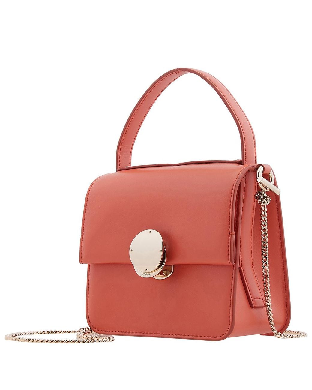 Chloé Red Penelope Small Leather Top Handle Bag