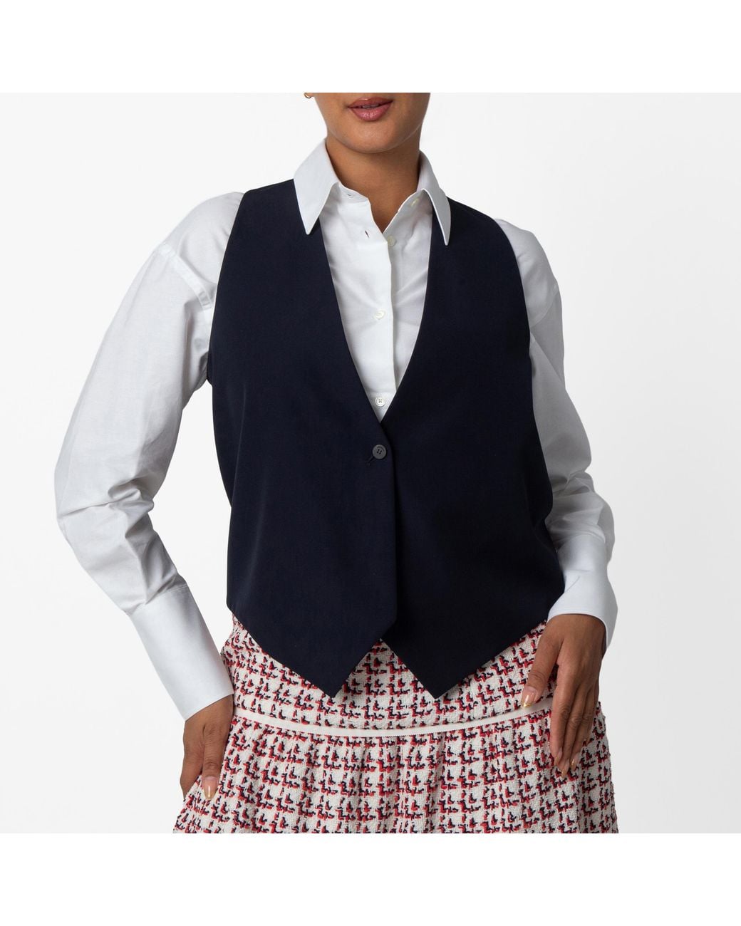 Ferragamo Blue Virgin Wool Vest, Brand Size 46 Us for men
