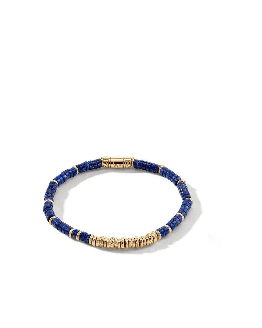 John Hardy Blue Heishi Lapis Gold Bracelet for men