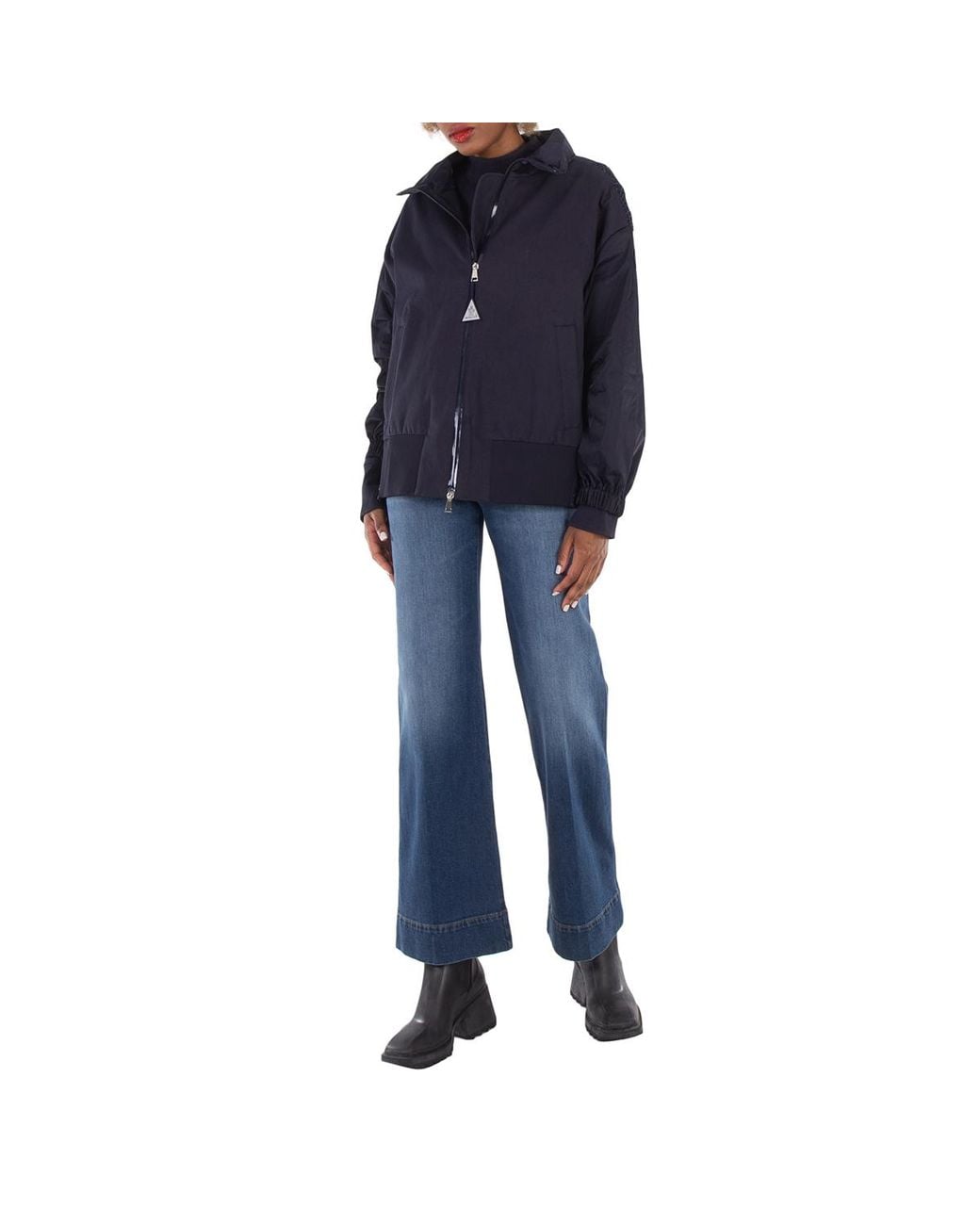 Moncler Blue Loup Bomber Jacket, Brand Size 3 for men