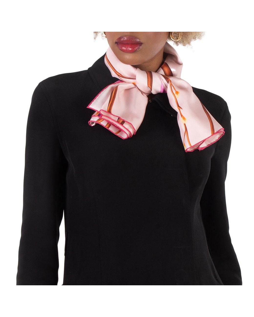 Ferragamo Black Floral Logo Printed Scarf for men