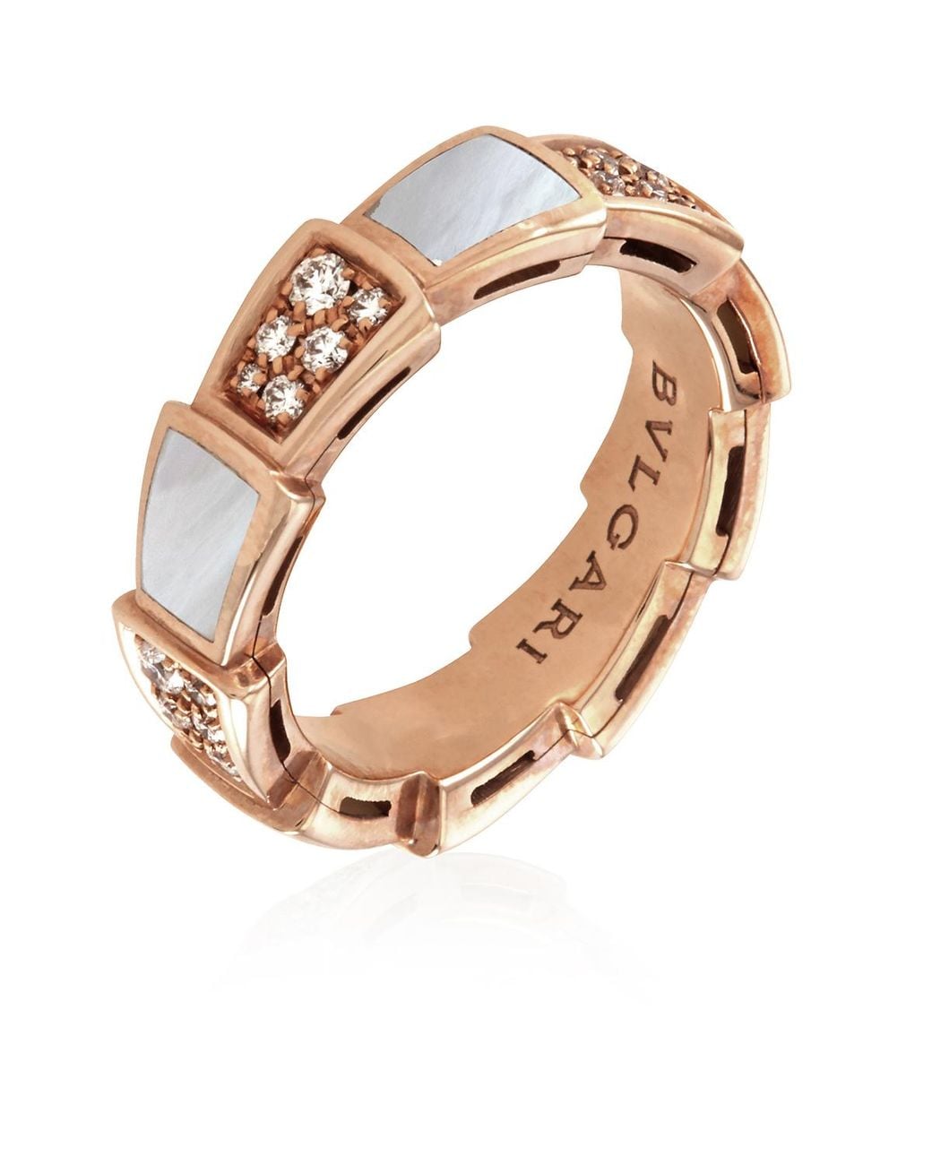 BVLGARI Metallic Serpenti Viper 18Kt Rose Ring for men