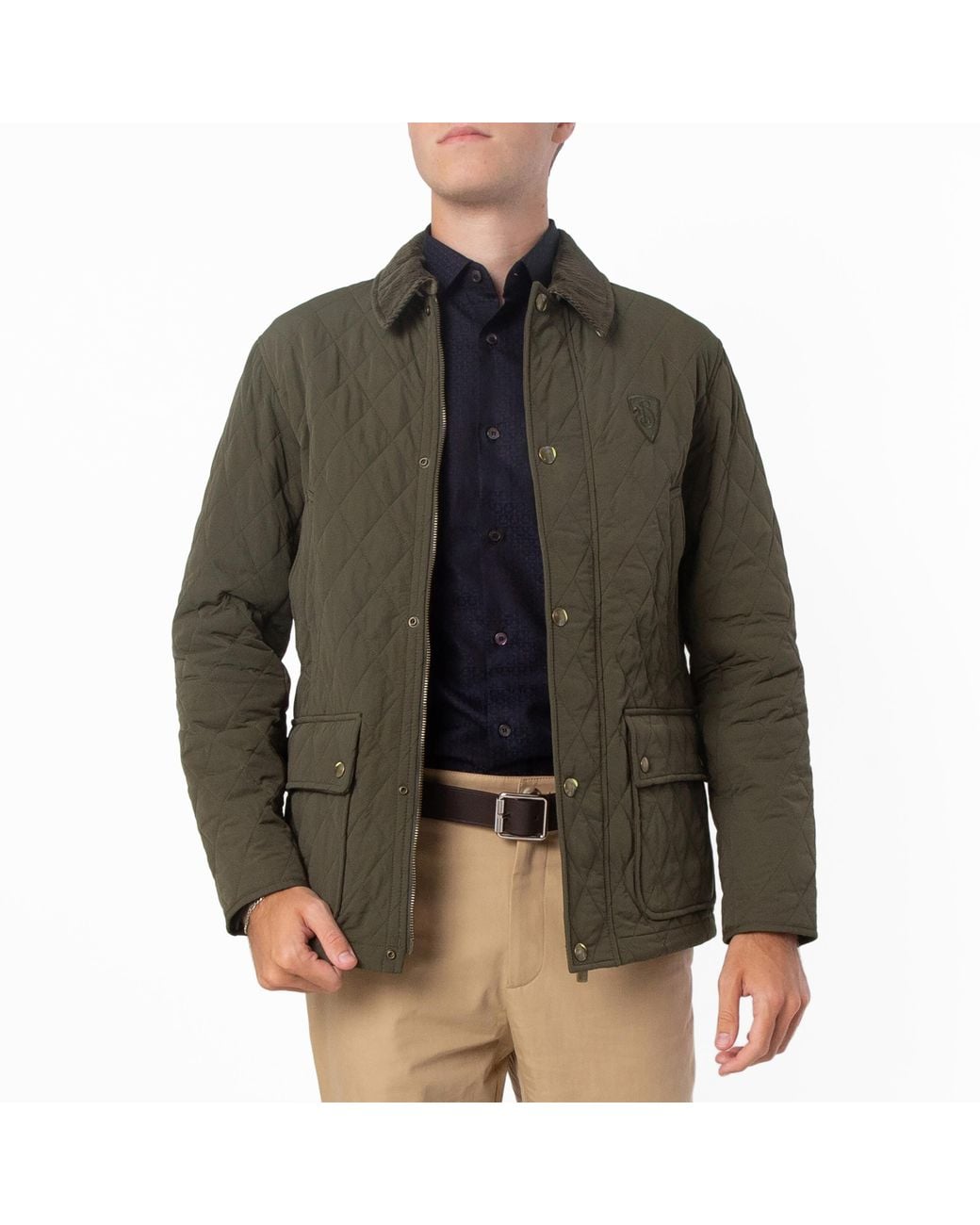 Burberry Green Quilted Nylon Barn Jacket for men