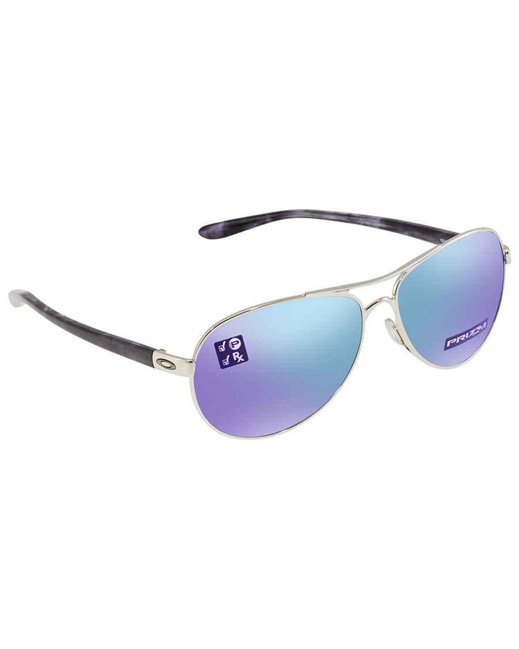 Oakley Feedback Polarized Sunglasses, Oo4079 in Silver Tone (Blue) Lyst