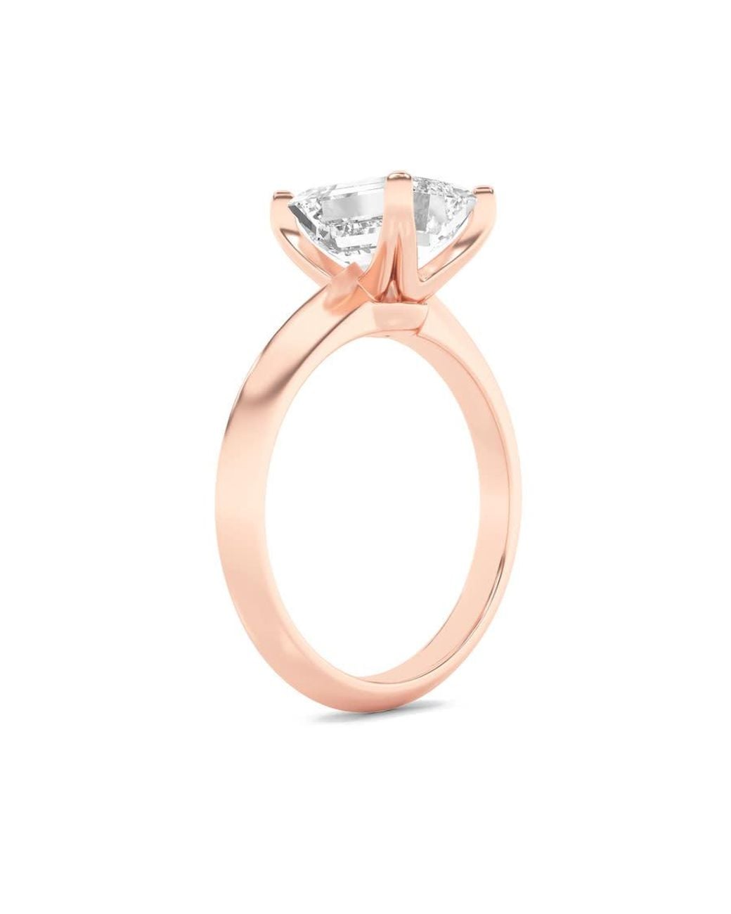 Mure And Co Metallic 2Ctw Radiant Shaped Lab Grown Diamond (F/Vs) Knife Edge Shank Solitaire Engagement Ring for men
