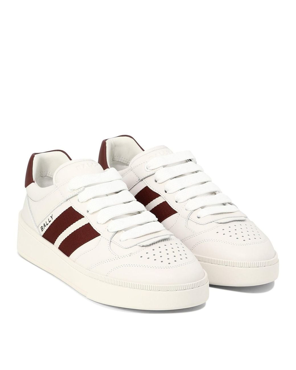 Bally Pink Rebby Leather Low-Top Sneakers for men