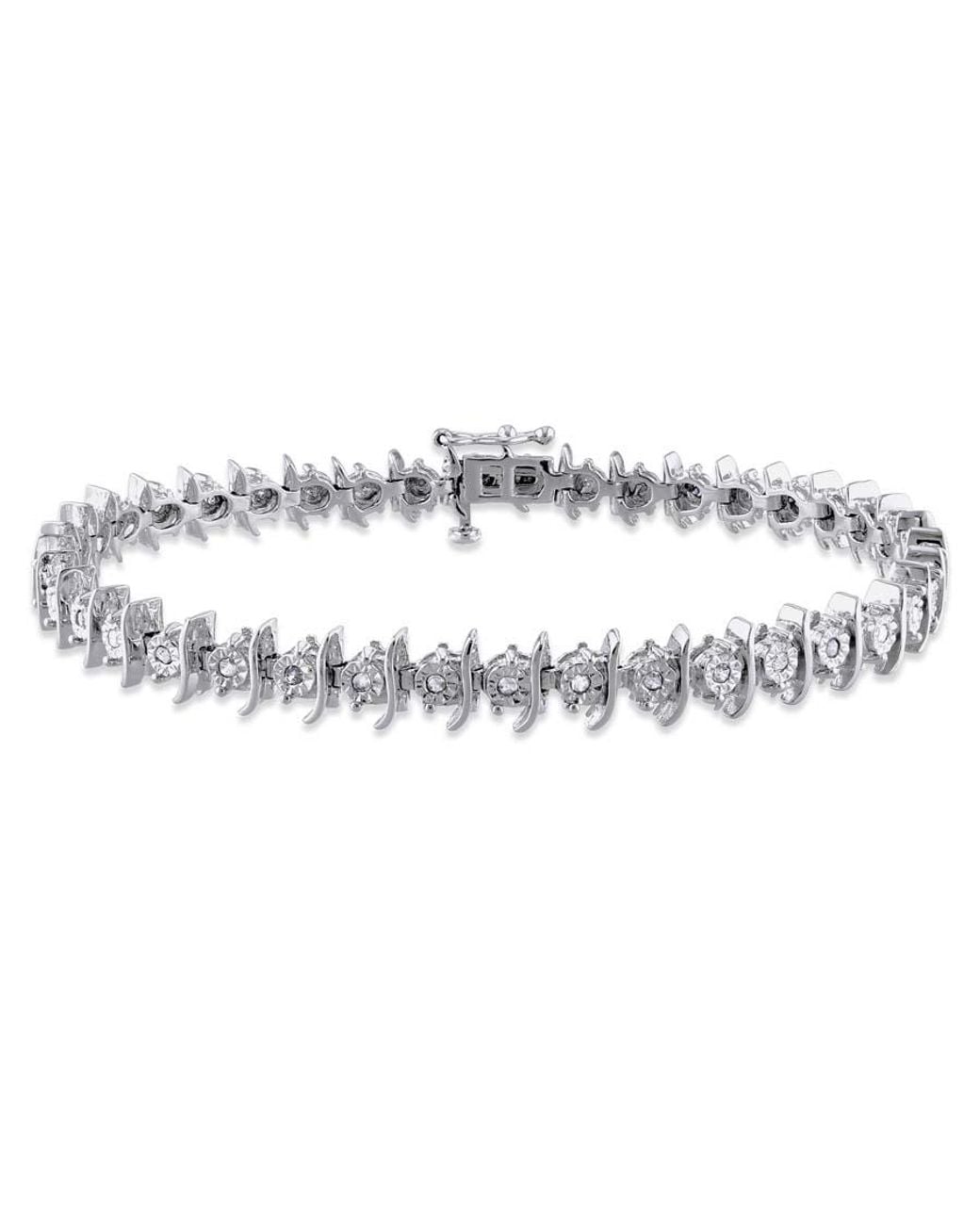 Amour Metallic 1/2 Ct Tw Diamond Tennis Bracelet for men